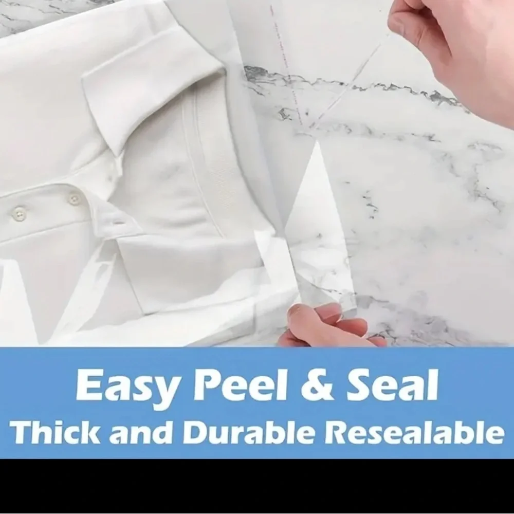 25 Clear Cellophane Bags self adhesive 12”x6”